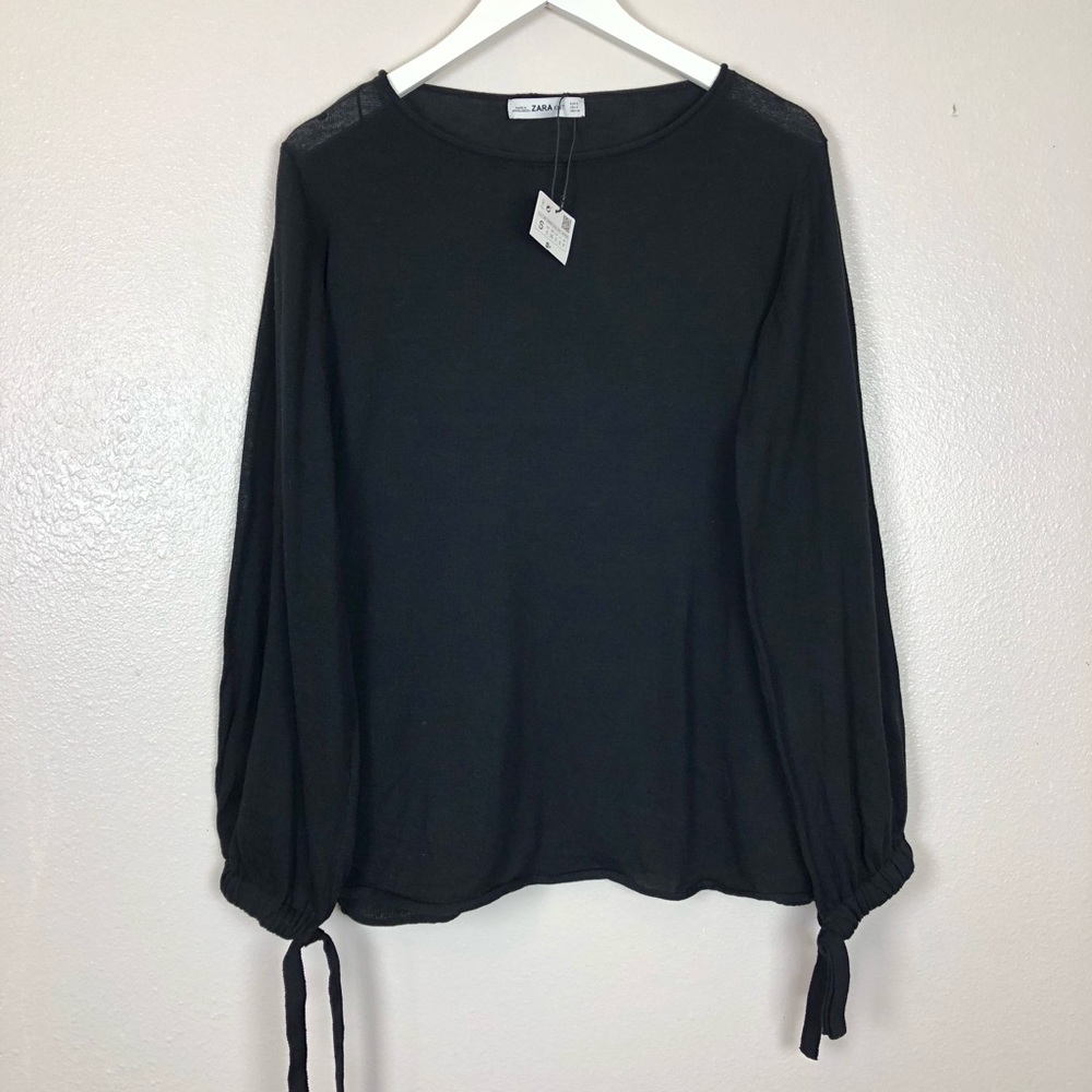 NWT | Zara Knit | Oversized Tie Sleeve Sweater | S